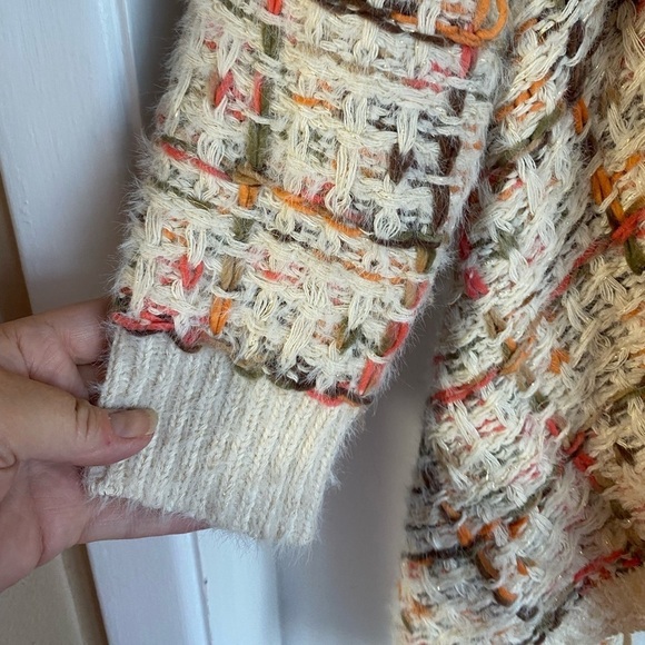 Anthropologie Do Everything in Love Open Cardigan Fringe Boho One Size Fall - Picture 3 of 8